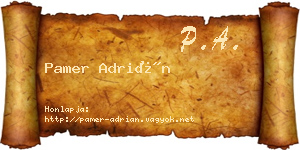 Pamer Adrián névjegykártya